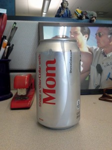 The culprit. Of course it says "mom" on it.